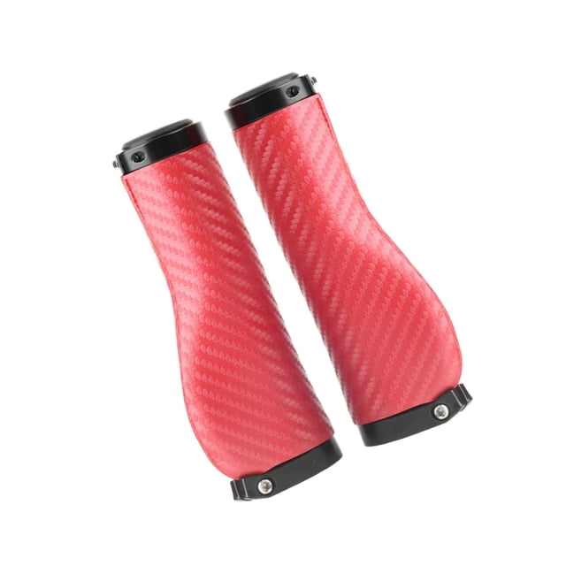 maskred Poignées de Guidon Universelles pour Vélo de Montagne Légères et Absorbant les Chocs Longues Rouges Diamètre 22.2mm 1Set