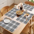 thumbnail image 5 of Buffalo Plaid Placemats Set of 4 Charcoal Gray Farmhouse Gingham Striped Place Mats Indoor Wipeable Table Mats Washable Cloth Dining Table Placemats for Kitchen Holiday Party Home Decor 13x19 Inch, 5 of 9