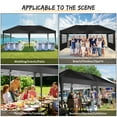 thumbnail image 5 of SANOPY 10' x 20' EZ Pop Up Canopy Tent Party Tent Outdoor Event Instant Tent Gazebo with 6 Removable Sidewalls and Carry Bag, Black, 5 of 14