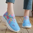 thumbnail image 6 of Mepaouo Casual Shoes Women Rhinestone Floral Print High Top Sneakers Lightweight Comfy Walking Shoes, 6 of 7