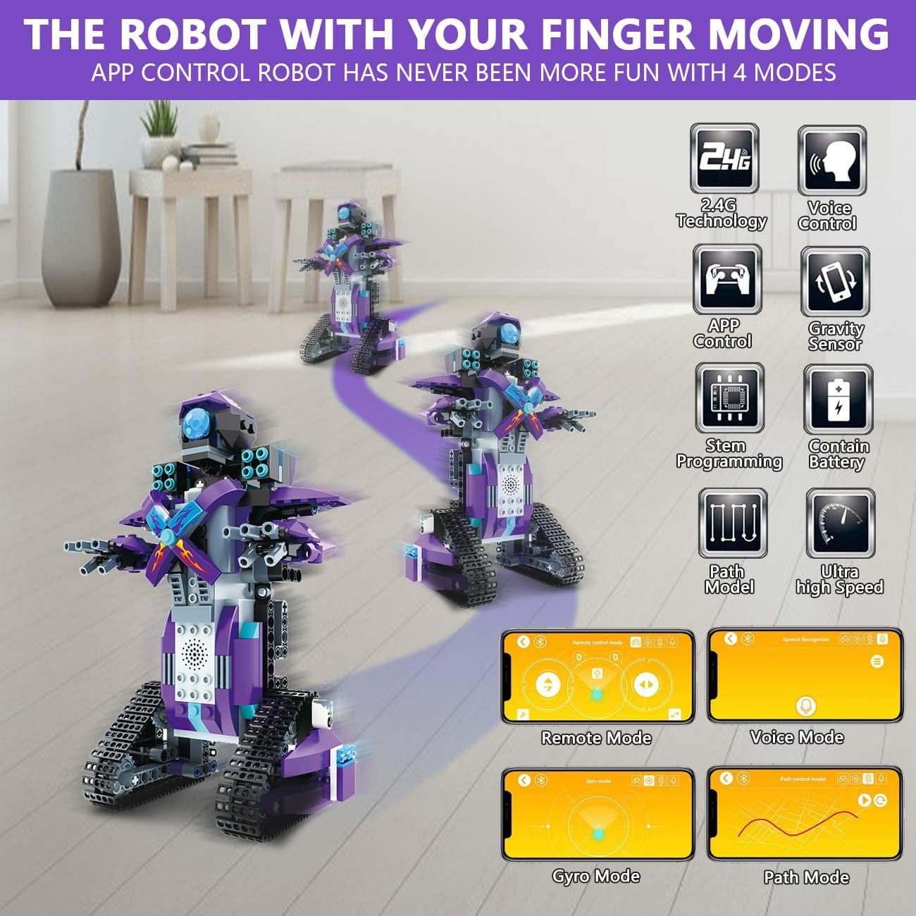 BEHOWL STEM Robot, STEM Kits for Kids Age 8-10, Building Kit with Remote &  APP Control,5-in-1 Robot Toys for 8-14 Year Old Boys Girls, Gifts for 9 10