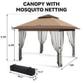 thumbnail image 6 of 12'x12'/10'x10' Gazebo,Canopy Tent,Outdoor Gazebo for Backyard & Patio Furniture,Pop Up Tent with Curtains and 144 Square Shelter,2-Tiered Vented Top, 6 of 9