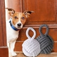 thumbnail image 4 of Nautical Knot Door Stopper, Set of 2, Grey and White, Natural Jute Rope, Hand Tied, Loop Handle, 6 D x 9 H inches, Weighted, 5.5 Pounds Together, 4 of 6