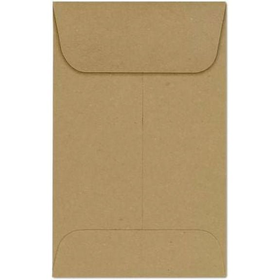 LUX Paper #1 Coin Envelopes, Brown, 2.25 x 3.5 inches, 500/Pack