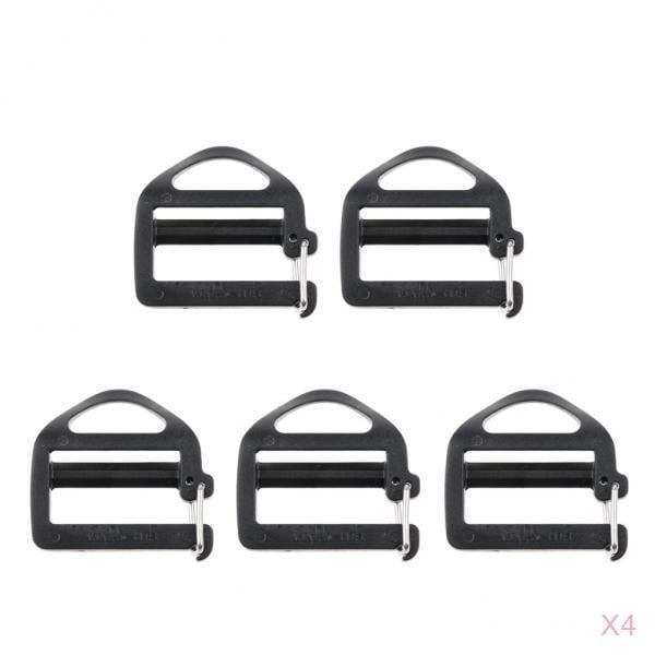 Hebilla de Correas de Plástico de 20 Piezas para Accesorio de Bolsa de con Correa de 25 Mm Zulema Hebilla de cincha para mochila