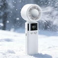 thumbnail image 5 of Semiconductor Cooling Handheld Fan, Cream White, USB Rechargeable Mini Fan with Cold Plate, Portable Personal Fan for Travel, Office, Outdoor, 5 of 5