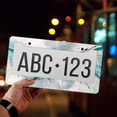 thumbnail image 4 of 1 Pcs Abstract Painting License Plate Frame, License Plate Cover for Car Decorative Parts, Aluminum License Plate Bracket Holder Rust-Proof Weather-Proof for US Standard Car, 4 of 9