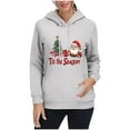 thumbnail image 5 of Womens Fleece Hoodies Rhinestone Goblet Sweatshirt Wool Thicken Pullover Christmas Outfits Festival Clothing Merry Christmas Tops Winter Trendy Clothes, 5 of 7