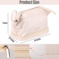 thumbnail image 2 of Bolsa De Cosméticos De Doble Capa,Bolsa De Maquillaje Grande,Organizador De Maquillaje De Viaje,Bolsa De Aseo De Cuero Esencial De Viaje,Bolsa De Cosméticos Espaciosa Para Amiga G, 2 of 5