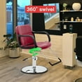 thumbnail image 3 of BestSalon Hydraulic Barber Chair Styling Salon Beauty Equipment Spa,Burgundy, 3 of 7