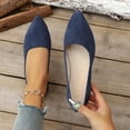 thumbnail image 2 of Msgweeeg Flats for Women Sandles Women's Fashionable Casual Spring Style Solid Color Shallow Mouth Loafers Pointed Toe Loafers Flat Shoes, 2 of 10