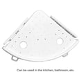 thumbnail image 4 of Estante Triangular Para Productos Básicos, Plástico Hueco Blanco, Sin Perforaciones, Con Ventosa, Soporte Para Estante De Almacenamiento Colgante Para Cocina, Baño, Esquina De Pared Scienceny HA021237-00, 4 of 7