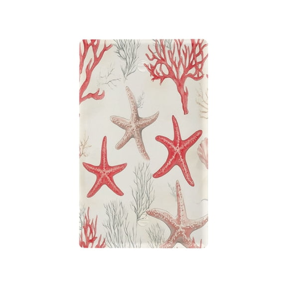 Yayeee Blank Wall Plate Cover 1-Gang 4.5"x2.7" Home Unused Decorative Outlet, Brown Starfish