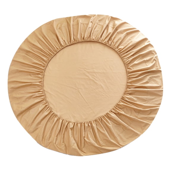 CMrtew 200x200cm Round Fitted Bed Sheet 25cm Deep Pocket for Mattress | Soft & Breathable Solid Color Sheet Set Lightweight & Wrinkle-Resistant for Comfortable Sleep