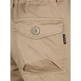 thumbnail image 4 of Frontwalk Men Trousers Zipper Cargo Pants Solid Color Tactical Pant Mens Fitted Bottoms Mid Waist Khaki 4XL, 4 of 5