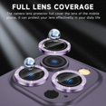 thumbnail image 3 of HAHDAXIA for iPhone 14 Pro Max/ iPhone 14 Pro Camera Lens Protector, 9H Tempered Glass [Anti Scrach] [Ultra HD] Metal Individual Ring Camera Screen Protector Cover [Installation Tray][Removal, 3 of 7