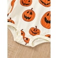 thumbnail image 6 of Sedceaty Halloween Infant Loose Romper, Baby Girls Boys Cartoon Pumpkin Printing Round Collar Long Sleeve Jumpsuit Casual Clothes, 6 of 8