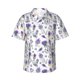 thumbnail image 1 of Balery Lavender Bicycle Camisas hawaianas de manga corta para hombre, camisas playeras de corte holgado, camisas de vacaciones con botones,Medium, 1 of 7