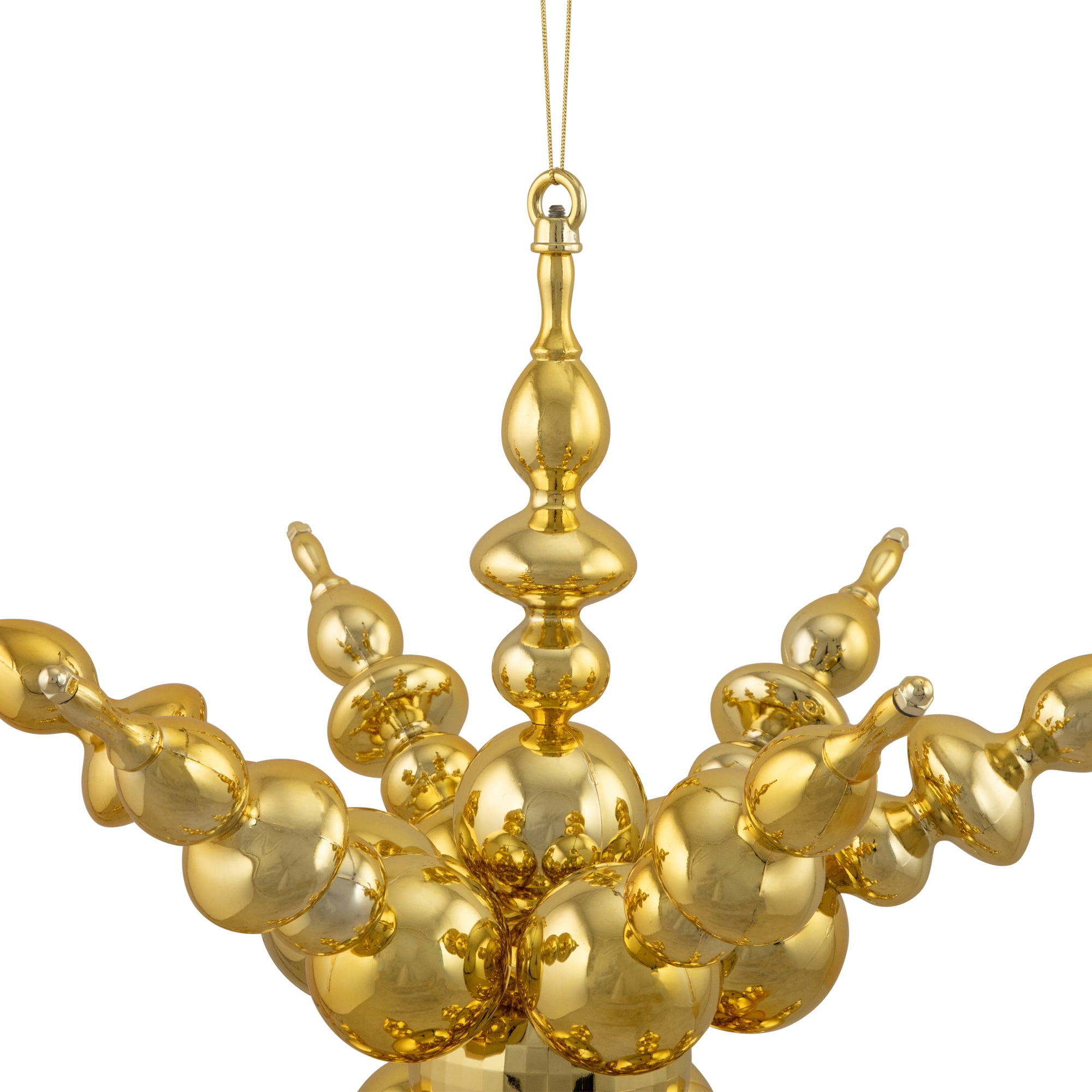 Northlight Shiny 3D Sunburst Snowflake Commercial Christmas Ornament - 24" - Gold