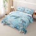 thumbnail image 3 of spefrowx Watercolor Sea Turtle Twin Quilt Set for Boys Girls, Blue Coral Wildlife Twin Coverlet Set, 2-Piece, 3 of 7