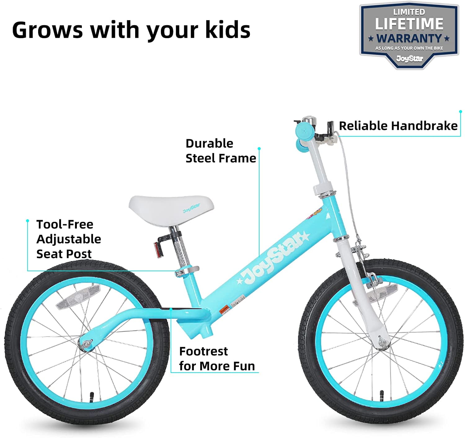 Buy JOYSTAR 16 Inch Kids Balance Bike for 38 Year Old Girls Boys, 16