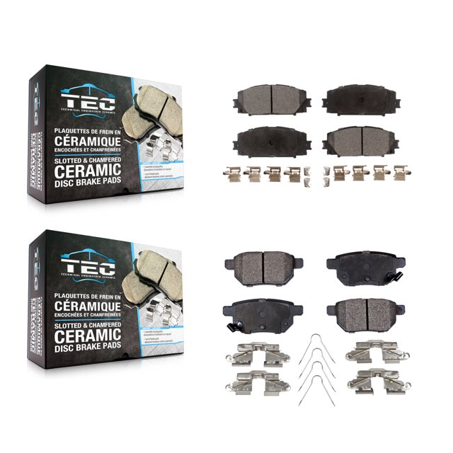 TEC Front Rear Ceramic Brake Pads Kit for Car Toyota Corolla Prius Prime Lexus CT200h AWD-e Plug-In KTC-100094