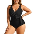 thumbnail image 2 of Women's Two Piece Tankini Swimsuits Plus Size Swimsuit Floral Print Tankini With High Waisted Bottoms Supportive Underwire Bathing Suits Swimwear XXL, 2 of 5