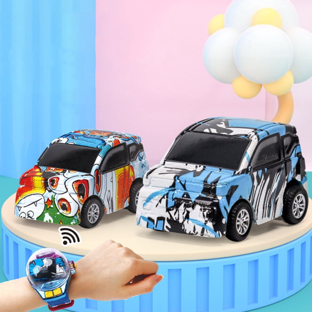 Mini RC Car Watch Toys 2.4 GHz Remote Control Racing Car Toys with USB Charging Long Distance Remote Control Car