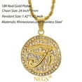 thumbnail image 6 of NEGS 18K Gold Plated Eye of Horus Egyptian Pendant 24'' Chain Amulet Stainless Steel Necklace for Men Women, 6 of 7