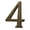 Gold, variant on Baldwin Carded Surface Mount House Number
