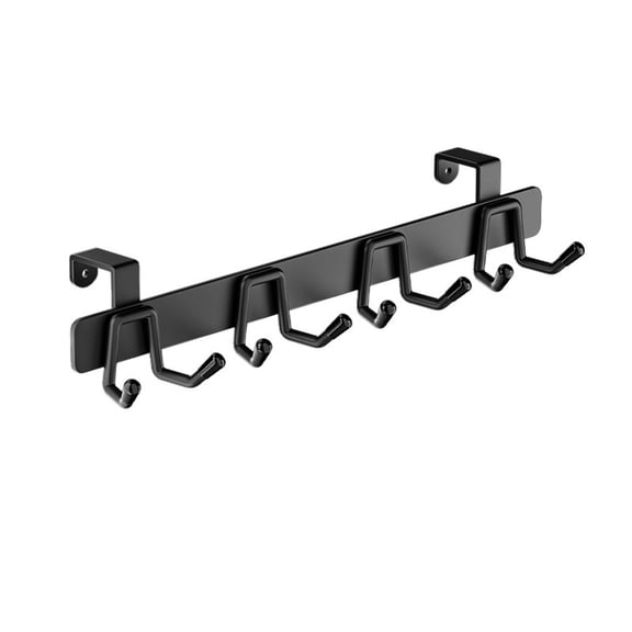 8-Hook Over The Door Organizer Made Of Stainless Steel For Hanging Kitchen Utensils Towels And Bags