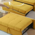 thumbnail image 4 of CoSoTower Fabric Pull-Out Sofa Bed,Sleeper Loveseat Couch with Adjustable Armrests-Yellow, 4 of 13