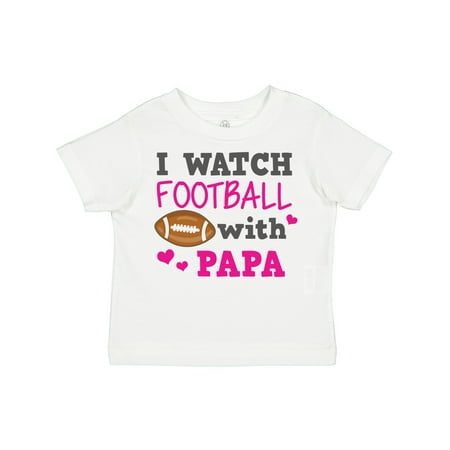 

Inktastic I Watch Football with My Papa Gift Toddler Toddler Girl T-Shirt