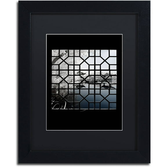 Trademark Fine Art "Navy Blue" Canvas Art by Philippe Hugonnard, Black Matte, Black Frame