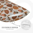 thumbnail image 3 of Lsque Pinecone Autumn Pattern Pattern Pillow Case – Soft & Cozy Throw Pillow Cover, Hypoallergenic Cushion Case for Sleeping Women with Envelope Closure-14"x20", 3 of 6