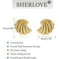 thumbnail image 5 of PRIYAL Trendy Gold Knot Earrings for Women Chunky Statement Drop Dangle Earrings Lightweight Hypoallergenic Fashion Gold Jewelry, 5 of 14