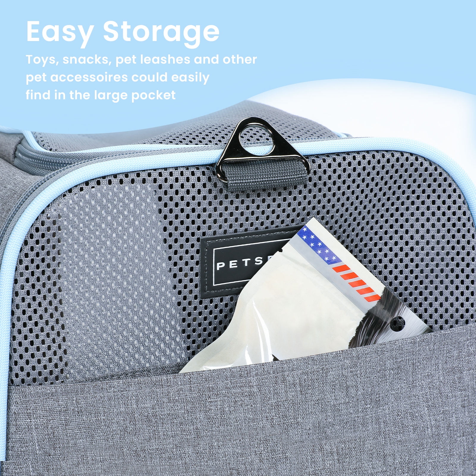 Petsfit Expandable Small Cat Carriers Dog Carrier, Airline Approved Soft-Sided Portable Washable Pet Travel Carrier with Two Extension