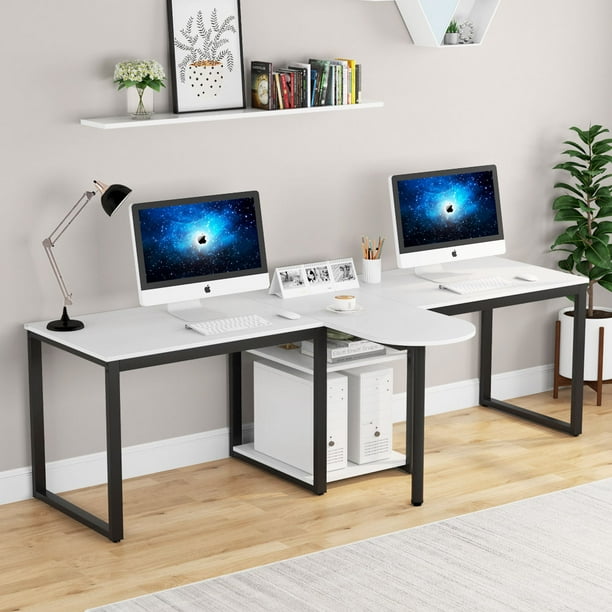 Tribesigns 94.5 inch Two Person Desk, Extra Long Modern Computer Desk