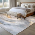 thumbnail image 4 of 6'x9' Area Rugs, Grey Golden Indoor Outdoor Area Rug for Living Room Bedroom, Modern Oil Painting Abstract Washable Bathroom Rugs Kitchen Floor Carpet Mats Home Decor Aesthetic, 4 of 8