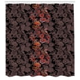 thumbnail image 3 of Ambesonne Flower Shower Curtain, Japanese Vivid Florals, 69"Wx84"L, Black Orange Mustard, 3 of 3