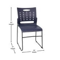 thumbnail image 4 of Flash Furniture HERCULES Series Plastic Sled Base Stack Chair with Air-Vent Back Navy (RUT2NVYBK), 4 of 4