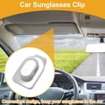 thumbnail image 2 of Clip para gafas de sol del coche Unique Bargains, soporte universal para gafas de sol en el parasol, ABS, aleación de aluminio, esponja, tono plateado, blanco, 8x5cm, 1 pieza, 2 of 7
