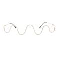 thumbnail image 1 of Womens Unique Wave Shape Lensless Rhinestone Jewelry Eyeglasses Gold Rainbow, 1 of 4
