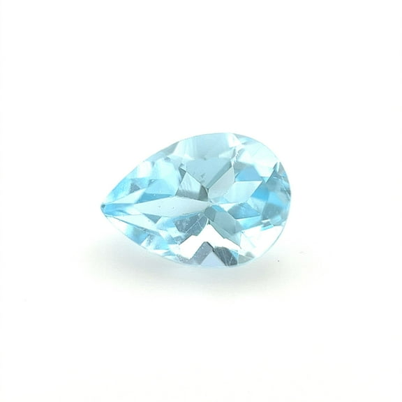 Certified Real 0.75 Carat Sky Blue Topaz Pear Shape Brilliant Cut 7x5 mm Loose Gemstone December Birthstone