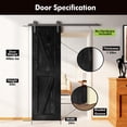 thumbnail image 3 of Homacer 5-in-1 Design 24'' W x 84'' H x 1-3/8'' D Solid Wood Barn Door, Finished and Unassembled, with Pre-drilled Holes for Easy Assemble and Pre-routed Groove, Interior Only (Black), 3 of 7