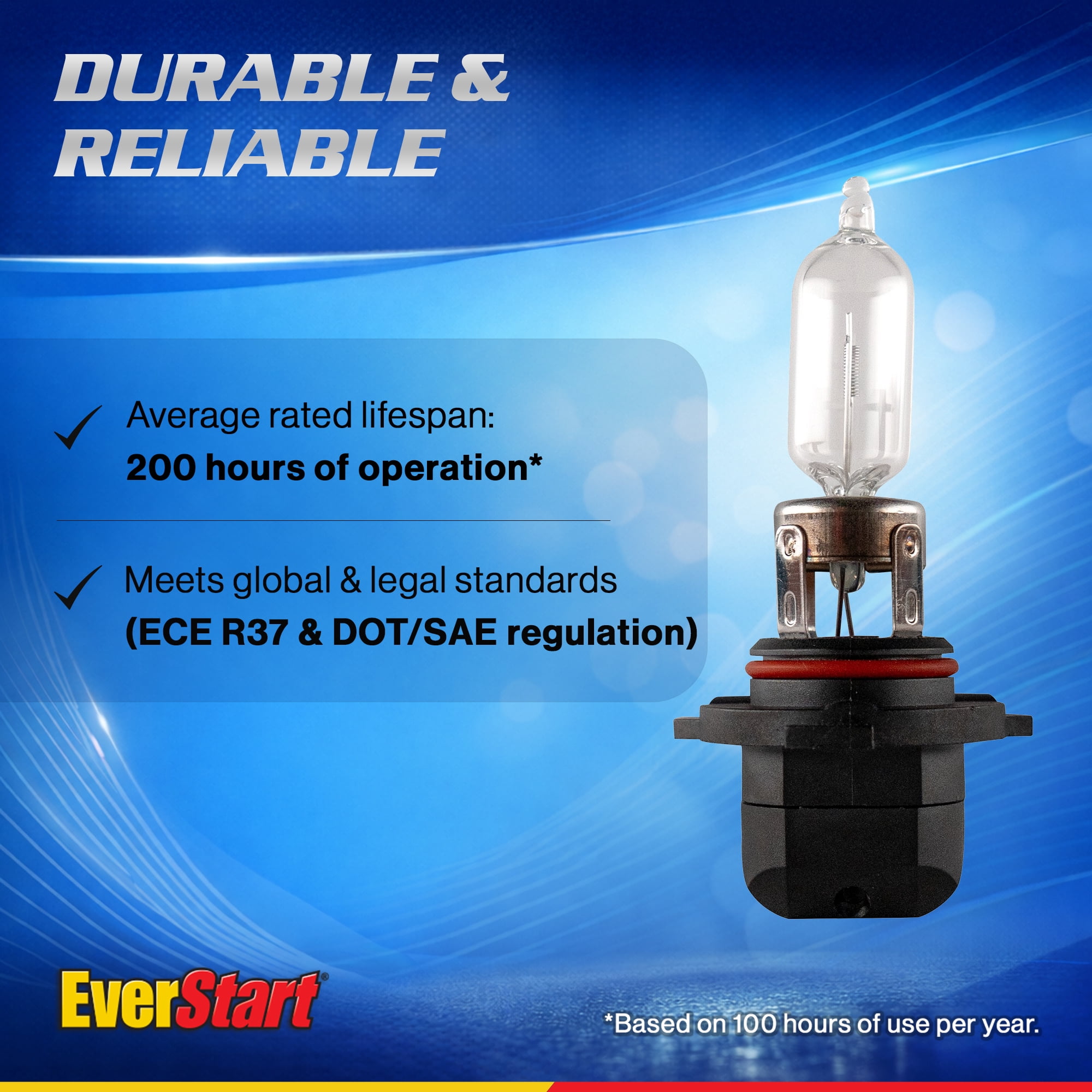 EverStart 9005 Halogen Headlight Bulb, 1 pack, Compatible with Multiple Cars