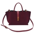 thumbnail image 1 of Diseñador Bolso Mujeres Faux Suede Tote Bag Zip Cierre Commuting, 1 of 9