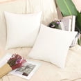thumbnail image 3 of PiccoCasa 2 Pcs Waterproof Throw Pillow Covers, Decorative Snow White 50 x 50cm/20" x 20", 3 of 7