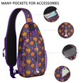thumbnail image 2 of Sling Backpack,Pumpkin Hat Halloween Pattern Crossbody Bag with Water Bottle Holder,Waterproof Sling Bag for Men/Women with Chest Phone Holder for Hiking,Travel, 2 of 6
