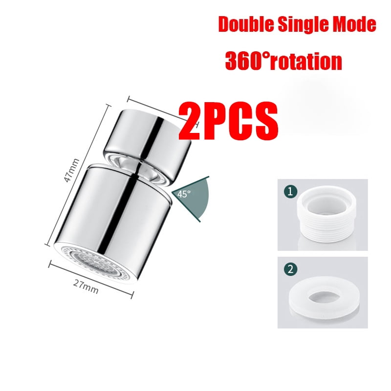 360 ° Universal Kitchen Faucet Anti-splash Aerator Bathroom Tap Rotatable Faucet 2 Mode Tap Nozzle Bubbler Kitchen Sink Faucet